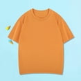 thumbnail image 2 of Jalioing Cotton T Shirt for Kids Summer Short Sleeve Crew Neck Tee Shirt Plain Dropped Shoulder Casual Tops for Boys Girls, 2 of 7