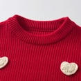 thumbnail image 6 of YunPes Toddler Baby Boy Girl Heart Knit Sweater Kids Outfit Striped Sweater, 6 of 9