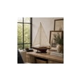 thumbnail image 3 of DecMode Coastal Dark Brown Wood Sail Boat Sculpture, 17"W x 26"H, 3 of 15