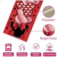 thumbnail image 2 of Valentine's Day Red Table Runner, Black White Love Heart Pink Stripes Polka Dots Kitchen Dining Table Decor, Wedding Anniversary Home Decoration Indoor Outdoor Party Supply es Valentine's, 2 of 6