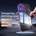 thumbnail image 6 of ELEHOLD for iPhone 16 Plus Case, Slim Clear Non-Yellowing Shockproof Anti-Scratch Hard Back Cover Rugged with Camera Lens Protector Case for iPhone 16 Plus,Darkpurple, 6 of 6