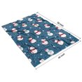 thumbnail image 4 of Blue Christmas Snowman Pattern Blanket,Comfortable Soft Flannel Throw Blanket,All Season,Warm Lightweight Blankets for Sofa Bed Couch Living Room Chair,40"x50", 4 of 4