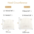 thumbnail image 4 of Baby Knit Beanie Cat Ear, Toddler Newborn Winter Warm Cute Ears Love Heart Embroidered Infants Cap, White 0-6 Months, 4 of 6