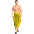 thumbnail image 2 of HAPPY BAY Men's Standard Casual Sarong Long Pareo Beach Wrap One Size Yellow-M400 Summer Vacation Party, 2 of 6