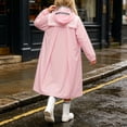 thumbnail image 6 of ATOGUTA Rain Jacket Kids Lightweight Raincoat Waterproof with Hood Protective Poncho Jacket Pockets Pink, 6 of 8