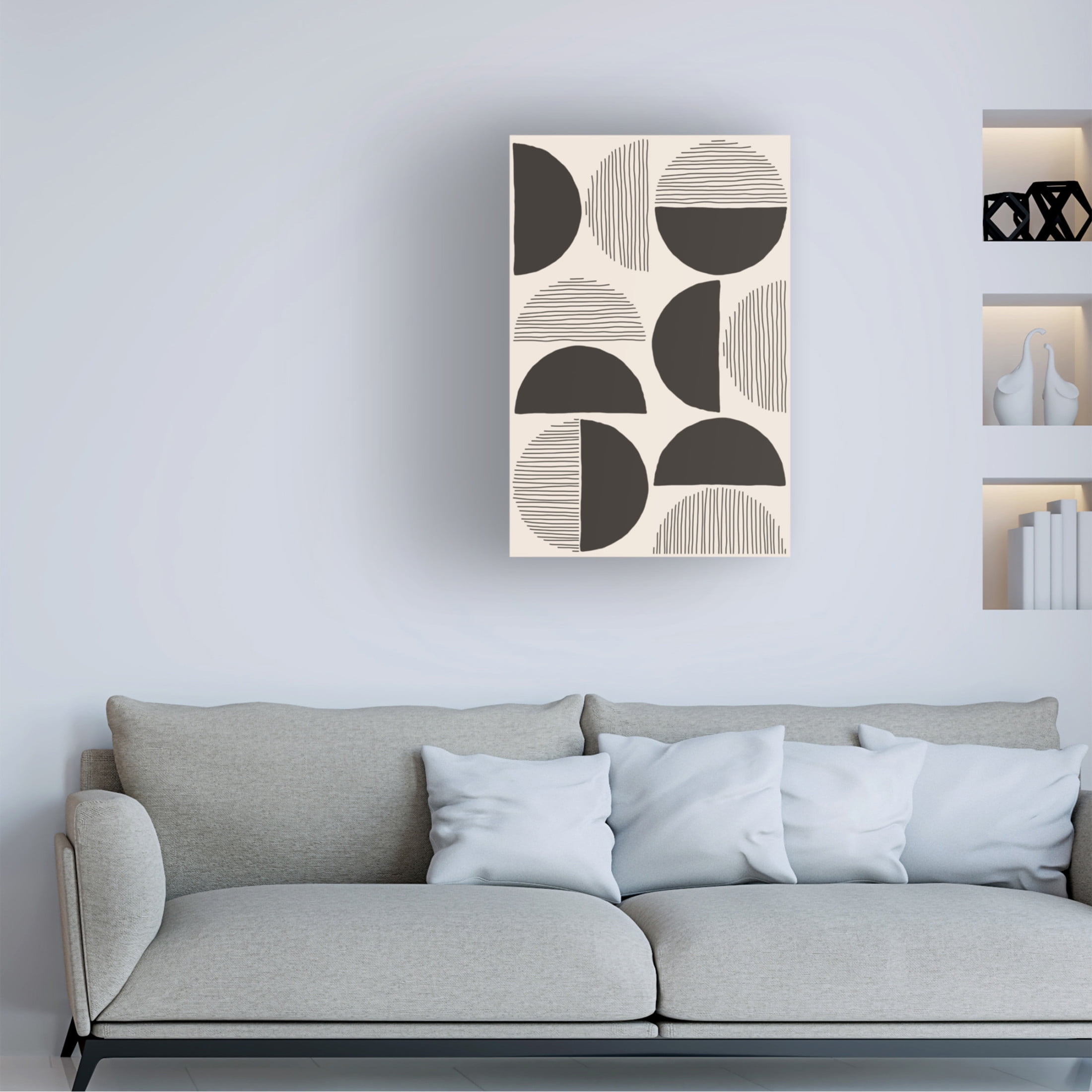 Trademark Fine Art jay stanley Circles and Lines 3 Canvas Wall Art