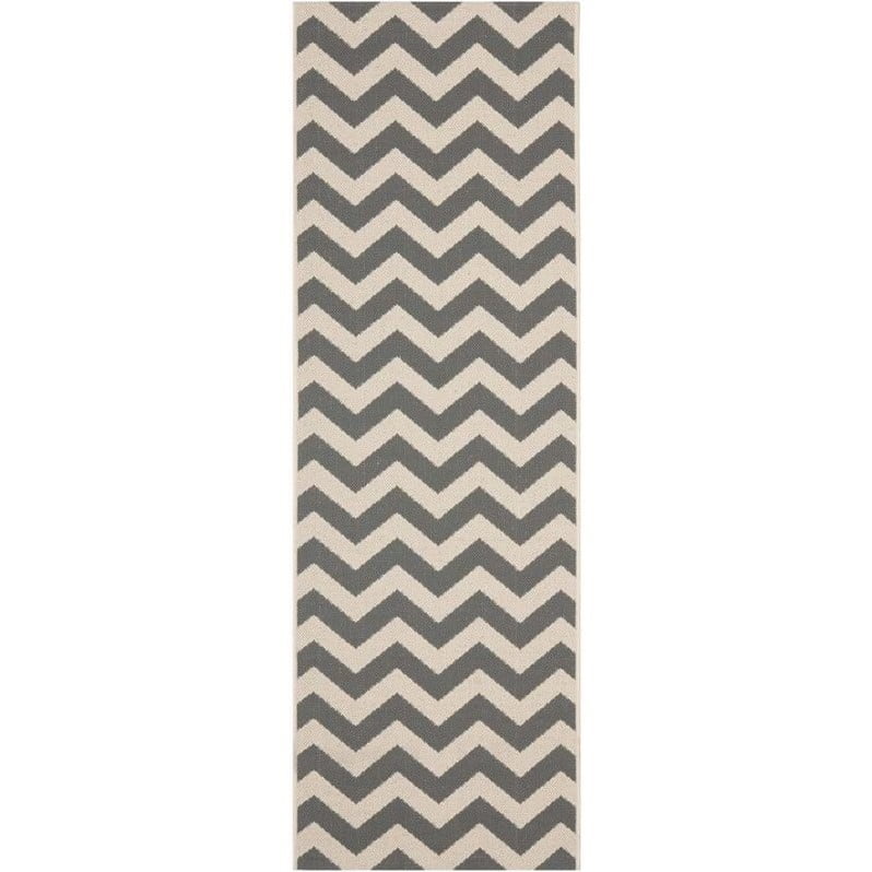 Safavieh Courtyard Grey Indoor Outdoor Rug Runner 2 3 X 8