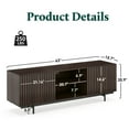 thumbnail image 6 of STARY Rattan TV Stand for TVs, Wood TV Stand Mid Century Modern TV Stand TV Media Console with Drawer and 2 Cabinets, Boho Entertainment Center for Living Room, 6 of 6