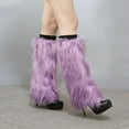 thumbnail image 4 of Women Elegant Furry Leg Warmers for High Heel and Boot Winter Wear Thicken Plush Leg Covers Fuzzy Boot Toppers Cuffs, 4 of 9