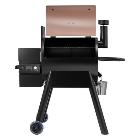 KFFKFF Wood Pellet Grill Smoker, Multifunctional BBQ Grills for Outdoor Culinary Activities, 575 Square Inches Cooking Space, Electric Smokers with WiFi-app Management, LCD Display Controller
