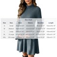 thumbnail image 3 of UKHCCC Plus Size Women's Turtleneck Maternity Dress, Ribbed Knit A-Line Mini Dress with Long Bell Sleeves, Stretchy Casual Pregnancy Dress, 3 of 7