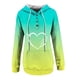 thumbnail image 3 of ICHUANYI Clearance Women's Print Gradient Color Loose Long Sleeve Button Hoodie Sweater Top(Green, XL) ICHUANYI WER2023081513448, 3 of 4