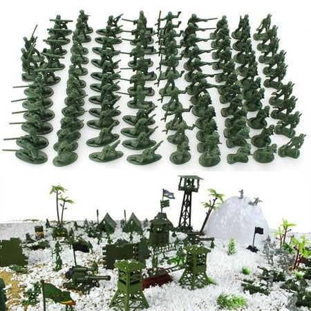 Green Lantern Series 1 Toy - Moaere 100 Pcs Various in Pose Toy Soldiers Figures Army Men Green Action Figures for Kids