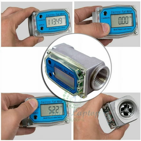 Turbine Digital Diesel Fuel Flow Meter Oval Gear Flow Gauge BSPT/NPT 1" 200L/Min