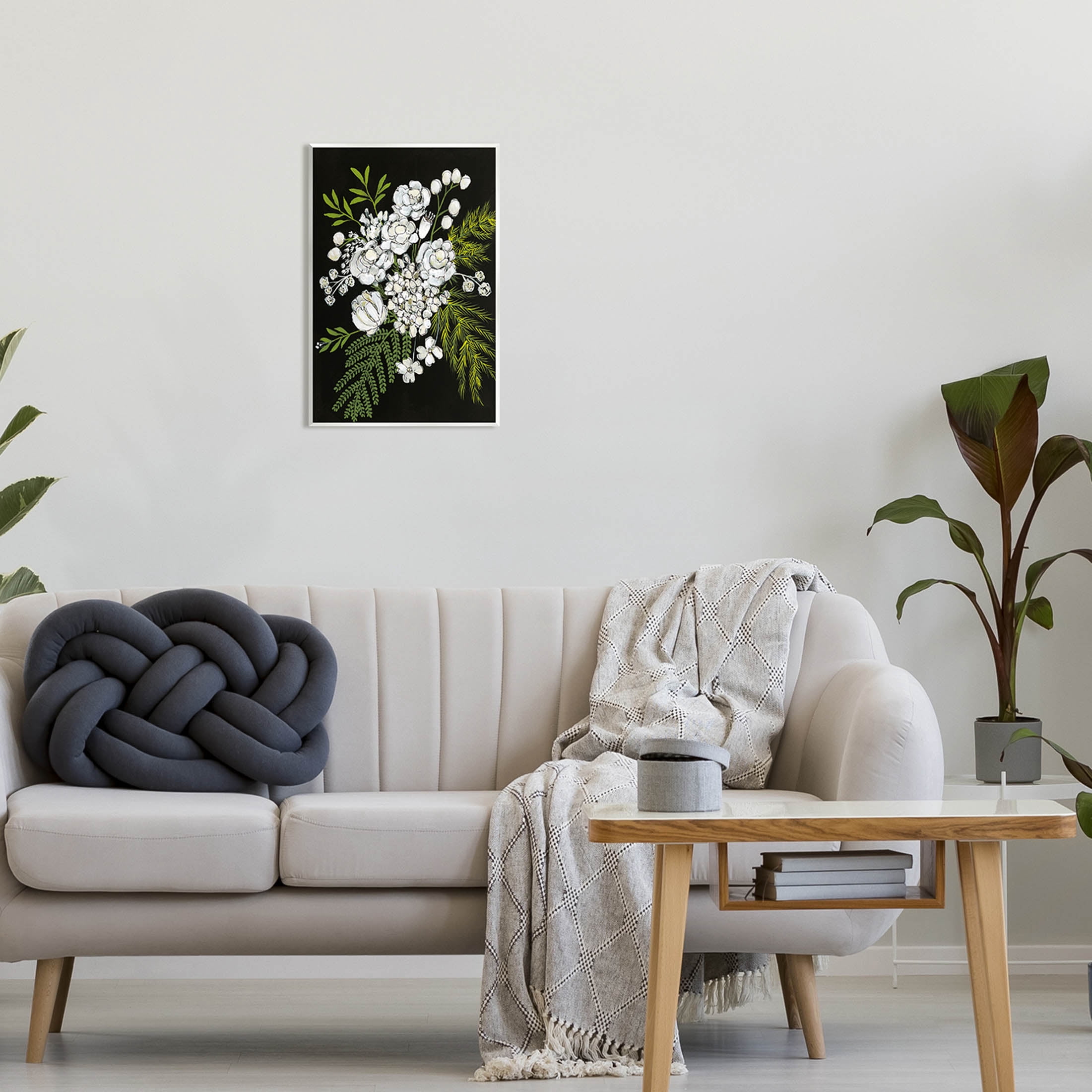 Stupell Industries Contrasting Flower Blossoms Arrangement Graphic Art Unframed Art Print Wall Art, Design by Regina Moore