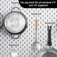 thumbnail image 4 of Peg Locks Plastic Pegboard Hook Locks Pegboard Display Hook Organizer Fixer Peg Board Hook Clip Retainers 100pcs, 4 of 7