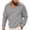 Light Gray, variant on Men's Long Sleeve Waffle Textured Pullover Sweatshirts Lapel Collar Casual Loose V-Neck Shirts Solid Basic Tops White L