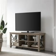 thumbnail image 2 of Evelyn&Zoe Sawyer Rectangular TV Stand for TV's up to 65" in Antiqued Gray Oak, 2 of 8