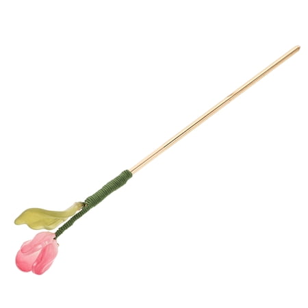 LOLIPPYY Decorative Pink Hair Stick Vintage Style Hair Chopstick for Updo Hairstyles