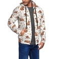 thumbnail image 3 of Zip Up Hoodies for Men - Tangerine Capybara Print Long Sleeve Comfrt Men'S Fashion Hoodies & Sweatshirts, Jackets for Men Hoodies Pullover Clothing Clothes with Pouch, 3 of 5