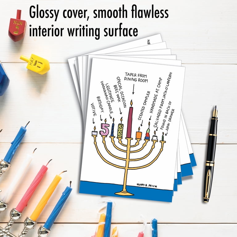 Hanukkah Menorah Greeting Cards with Envelopes, Set of 12 photo 5