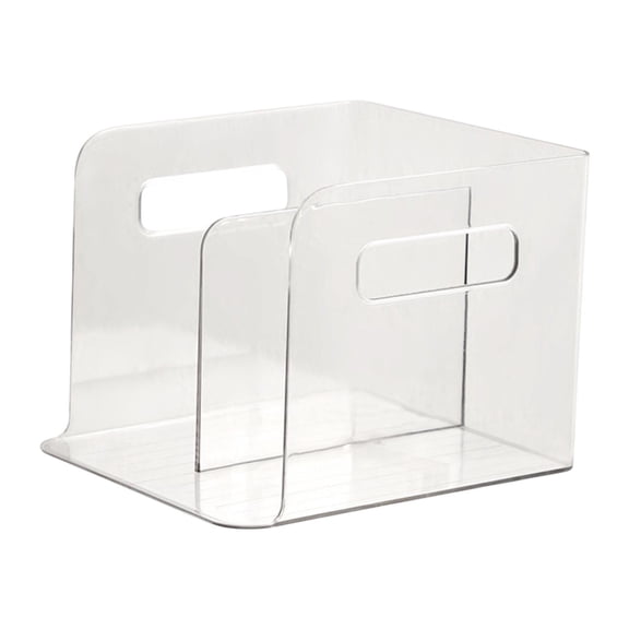 Fancyes Clear Desktop Bookshelf Book Storage Rack Decorative Simple with Handles Display Shelf Bookcase for Dorm Home Office Table CD