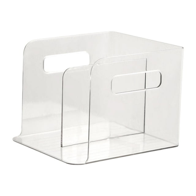 Tnarru Clear Desktop Bookshelf Book Storage Rack Decorative Simple with Handles Display Shelf Bookcase for Dorm Home Office Table CD