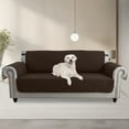 thumbnail image 4 of Sanmadrola Reversible Sofa Cover Machine Washable Couch Cover Water Resistant Slipcover Non Slip Furniture Protector for Dogs, Children, Pets, Sofa Size, Brown, 4 of 9
