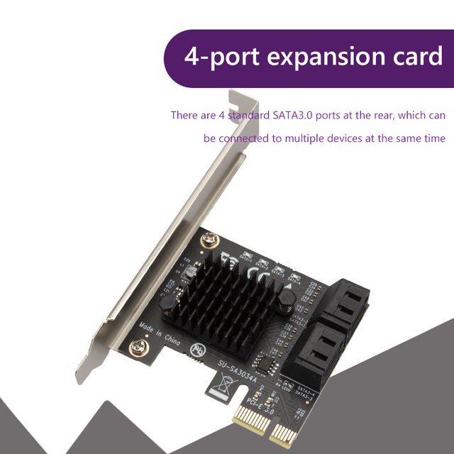 Adaptador SATA PCIe 4 puertos SATA III a PCI Express 3.0 X1 Tarjeta de expansión