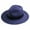 Dark Blue, variant on Panama Straw Hats for Women Men Summer Beach Sun Hat Wide Brim Fedora Cap UPF50+
