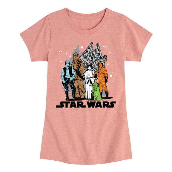 Star Wars - Luke and Friends Group - Toddler And Youth Girls Fitted Short Sleeve Tee