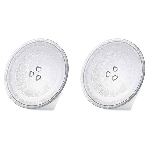 2X 9.6 Inch Microwave Plate Spare Dish Universal Turntable Glass Plates Replacement