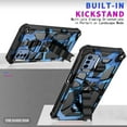 thumbnail image 2 of Camouflage Magnetic Kickstand Case for Oppo A55 5G/A16/A54 4G, Military Grade Heavy Duty Shockproof Protection Army Camo Phone Cover Case for Oppo A16/A16s MC Dark Blue, 2 of 12