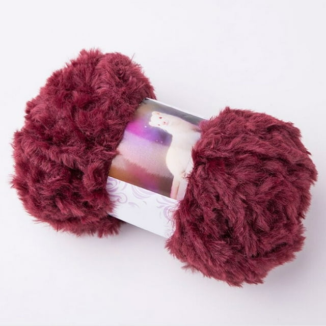 Simulation Fleece Fur Fleece Thick Wool Faux Fur Mink Fleece Hand-knitted Scarf Hat Garment Blanket