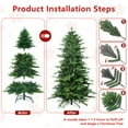 thumbnail image 4 of 7.5FT Green PVC+PE Christmas Tree with 2856 Tips  Full & Lush Hinged Tree with Metal Stand, Easy Assembly, Realistic Mixed Needle Design, 4 of 19