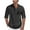 Black, variant on Mens Henley T-Shirts Business Casual Short Sleeve Shirts Summer Stand Up Collar Office Wear Solid Color with Pocket for Work