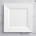 thumbnail image 3 of Glownary Square Plastic Dinner Plate, 10 Inch, White, BPA Free, Wide Rim, for Events and Weddings, 10 Count Sample Pack, 3 of 3