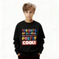 thumbnail image 5 of GiLiling Girls Boys 100th Day Of School Graphic Sweatshirts, Back to School Long Sleeve Pullover, Loose Casual Tops for Kids Campus Wear (Orange, 9-10 Years), 5 of 5