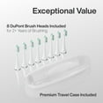 thumbnail image 5 of AquaSonic Vibe Electric Toothbrush Set - ADA Accepted, Rechargeable, 4 Modes, Travel Case, 8 Brush Heads - Optic White, 5 of 7