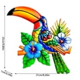thumbnail image 3 of Dsscvnef Ornement Mural en Métal Coloré de Jardin Oiseau Tropical pour Décoration Intérieure Extérieure, 3 of 5