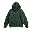 thumbnail image 3 of Boys Waffle Knit Hoodies Teen Casual Quarter Zip Long Sleeve Hooded Sweatshirt Soft Comfort Pullover Tops Fashion Preppy Fall Clothes 4-14Years, 3 of 4
