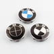 thumbnail image 3 of 4 Uds. Tapas centrales de rueda de coche para tapas centrales de llanta de 68MM accesorios de decoración con forma de insignia central de rueda, negro ER, 3 of 4