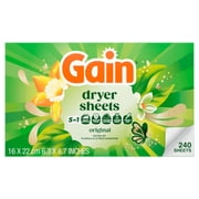 Gain Dryer Sheets, Original Scent, 240 Count