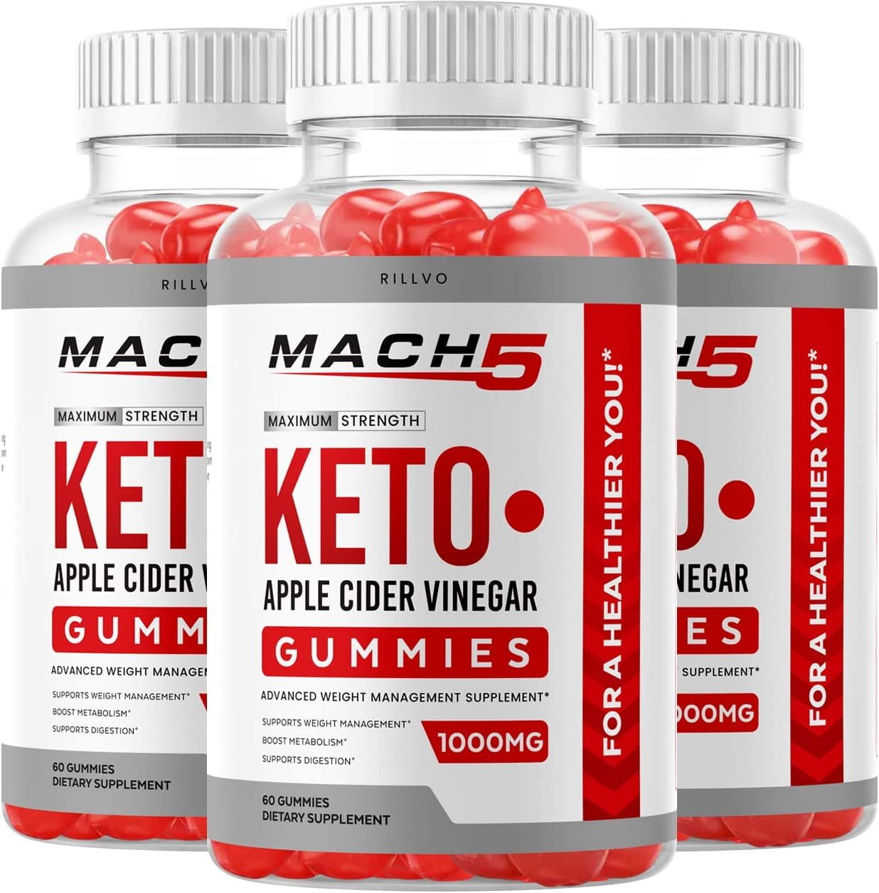 3 Pack Mach5 Keto ACV Gummies Mach 5 Advanced Formula Shark Apple Cider Vinegar Keto Tank