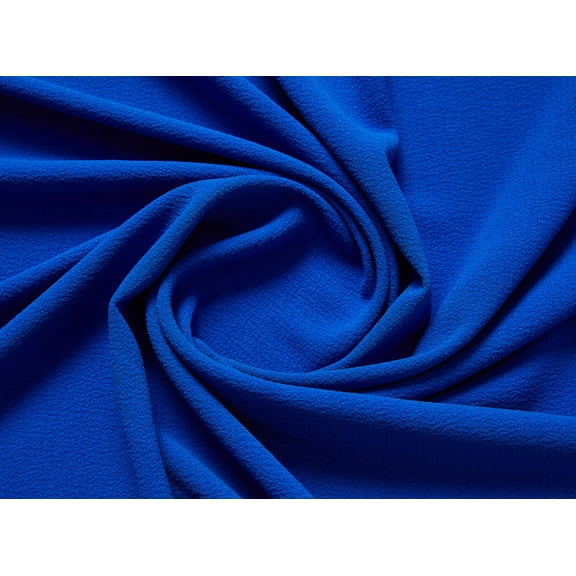 Zelouf Woven Textured Crepe , Sewing, DIY, Crafts Fabric by the Yard, Essential Cobalt, 3 Yard