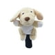 thumbnail image 4 of Funda de madera para palo de golf con diseño de perro de peluche, protector para palo de golf, accesorios antiarañazos Blanco y amarillo, 4 of 8