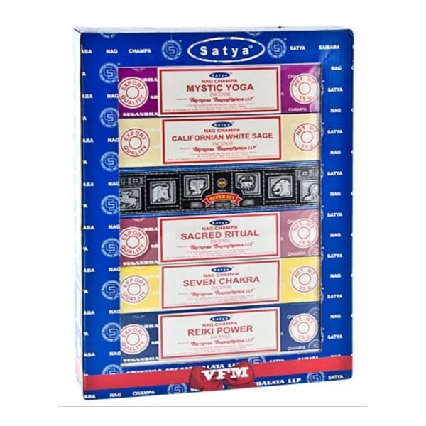 12-in1 Sacred Series-1 Box of 12 tube 180 gram Incense sticks Satya VFM