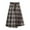Khaki, variant on Blend Tartan Skirt With Asymmetrical Hemline Mid Length High Waist Flared A Line Style Fashion Skirt For Autumn And Seasons Beautiful Stylish Women's Skirt