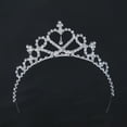 thumbnail image 2 of Soumake Kid Girls Elegant Heart Rhinestone Embedded Bridal Princess Tiara Crown Headband, 2 of 7