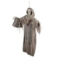 thumbnail image 3 of Northlight 36" Prelit Touch Activated Death Reaper Hanging Halloween Decoration - White/Gray, 3 of 9